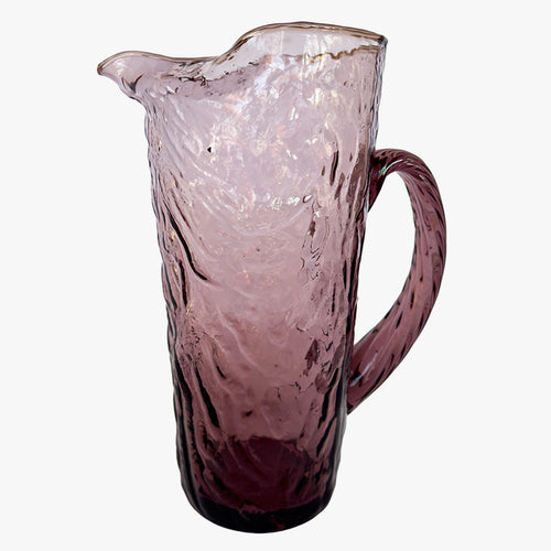 vintage amethyst hand blown tall pitcher