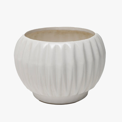 vintage white ribbed McCoy planter