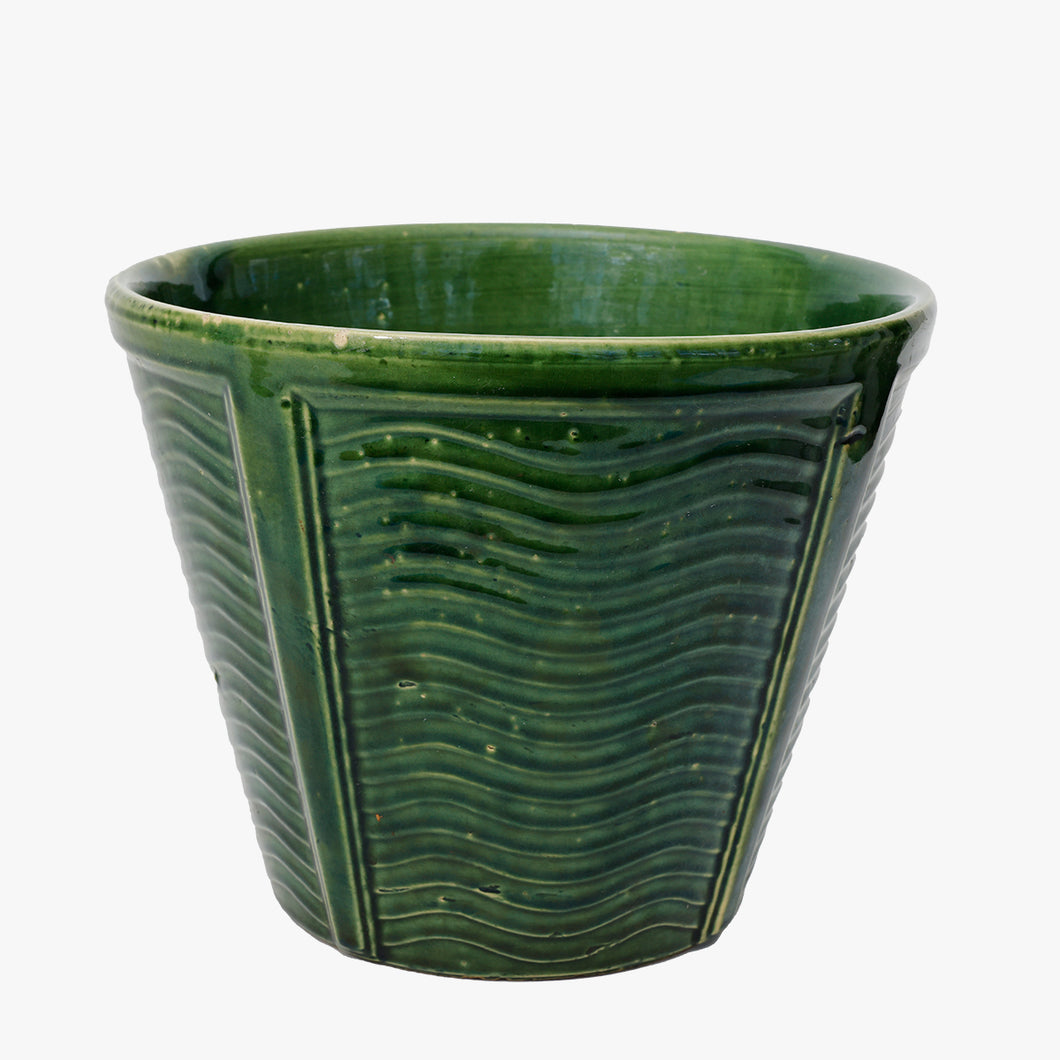 vintage green McCoy large planter