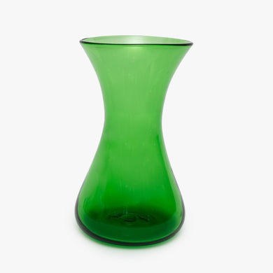 vintage emerald green fluted Blenko vase