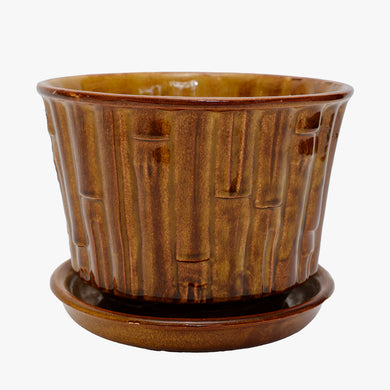 vintage McCoy bamboo planter