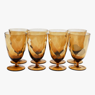 vintage amber goblets