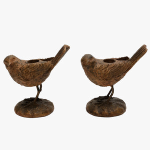 vintage bird candle holders