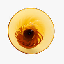 Load image into Gallery viewer, vintage hand blown amber martini glass