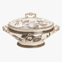 Load image into Gallery viewer, antique Wedgwood &amp; Co. brown transferware oval lidded tureen