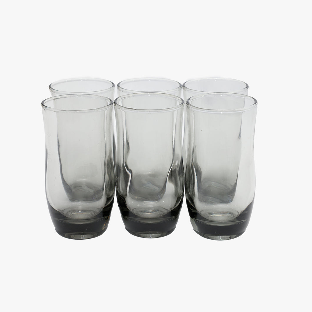 vintage grey juice glasses