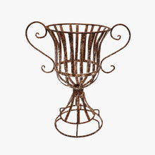 Load image into Gallery viewer, vintage metal low urn plant stand