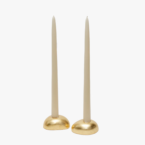 Carol Leskanic hand gilded candle holders