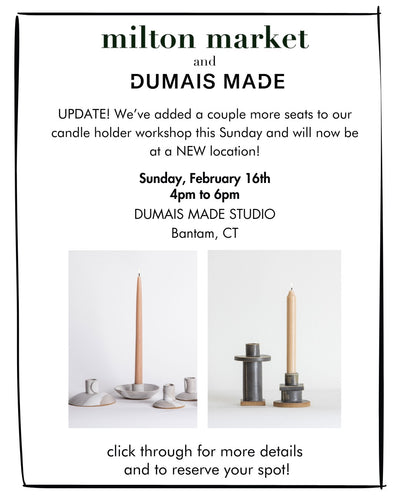 Dumais Made candle holder workshop