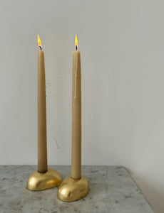 Carol Leskanic hand gilded candle holders