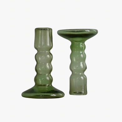 La Soufflerie bougeoir bulles vert fume candle holder