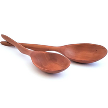 Load image into Gallery viewer, hand carved large wood spoon, oval