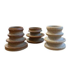 stoneware candle holders